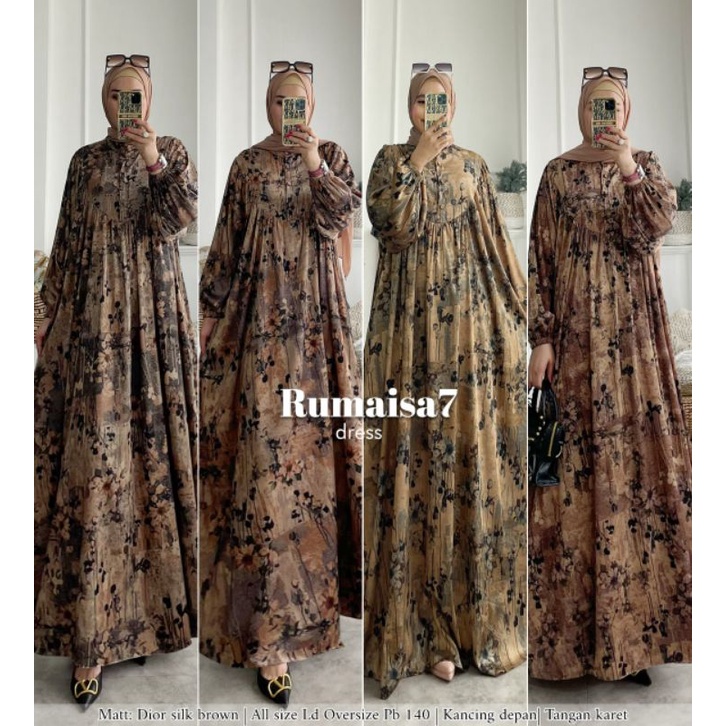 Rumaisa dress / dress silk / gamis sutra