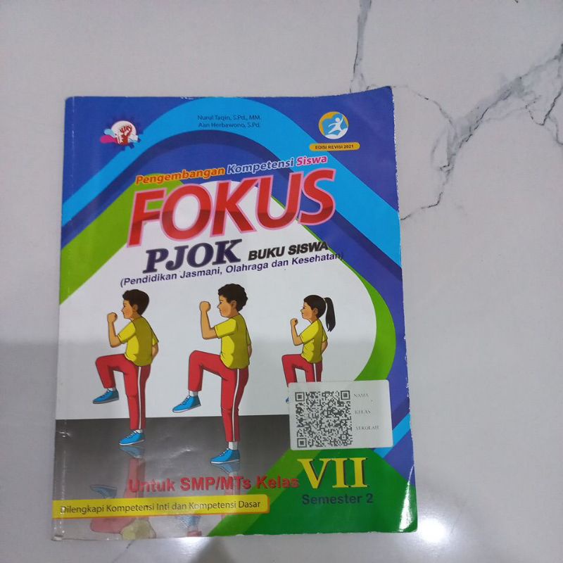 Buku Fokus PJOK Kelas 7 semester 2 bekas (Kondisi bagus)