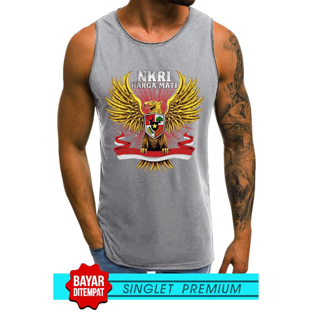 SINGLET LEKBONG PRIA (NKRI) / SINGLET LEKBONG GYM /LEKBONG / SINGLET/KAOS DALAM PRIA/KUTANG
