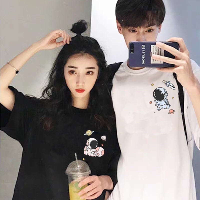 BEFAST - ZEC OOTD Wanita Kaos Oversize YUKO / Kaos Oversize Planet Astro (LD 106, P 65) / Kaos Jumbo Wanita Bergambar / Kaos Couple / Baju Keluaran Terbaru / Kaos Santai Lengan Pendek