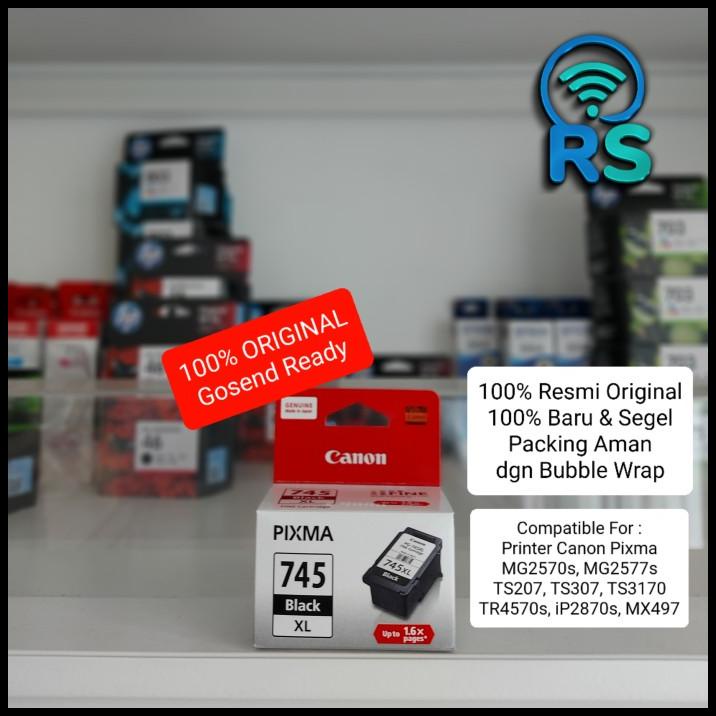 Canon 745 Xl Black Ink Cartridge Tinta Pg 745Xl Hitam Extra Large