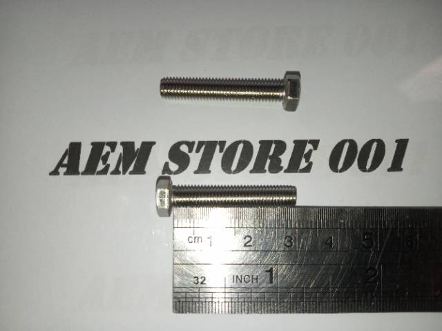 Baut hex M5 x 30(3cm) stainless 304