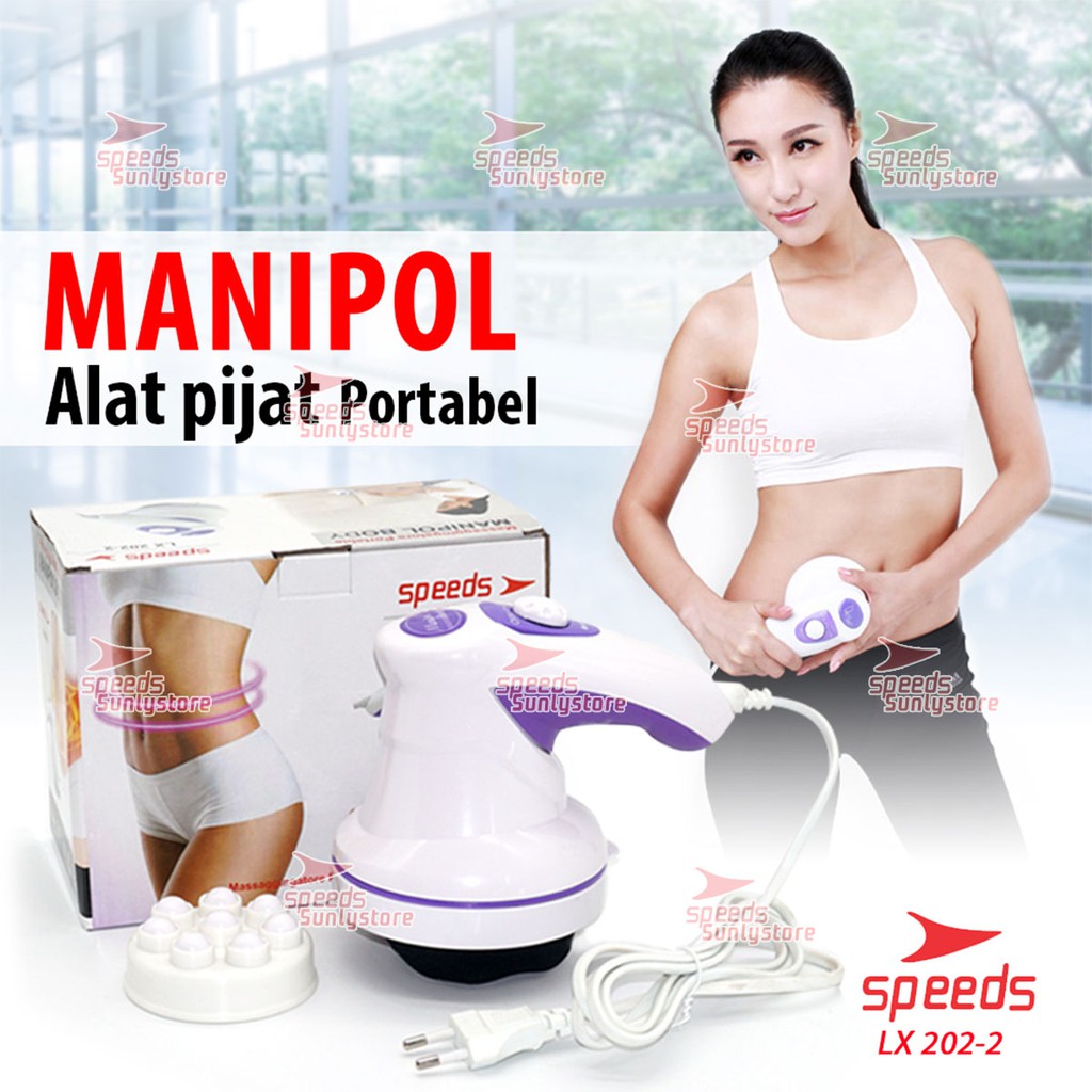 Alat pijat Manipol alat pijat getar Body Massager Relaxation 202-02