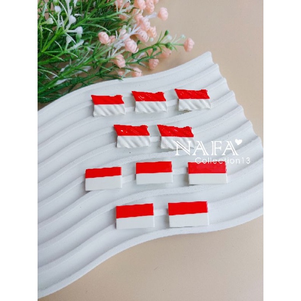 (10pcs) Clay Bendera Merah Putih