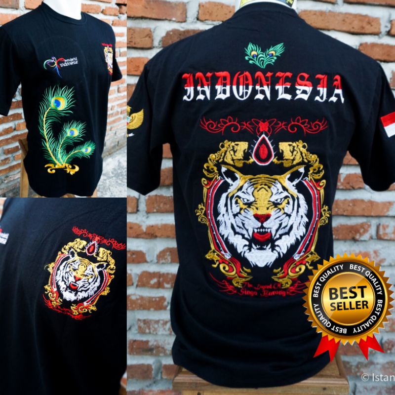 KAOS REOG MACAN MAHKOTA BORDIR ASLI /KAOS BUDAYA REOG PONOROGO / KAOS JAGAD GUMELAR / KAOS BORDIR/ KAOS REOG PONOROGO/ ISTANA REOG