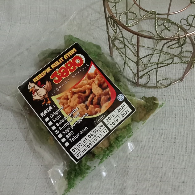 

Keripik Kulit Ayam rasa rumput laut kripik tepung seaweed netto 100 gr