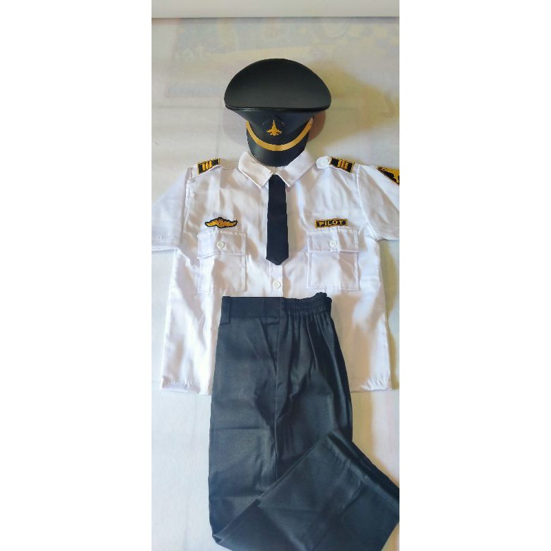 BAJU SERAGAM PILOT ANAK LAKI-LAKI DAN PEREMPUAN/SETELAN/KOSTUM KARNAVAL