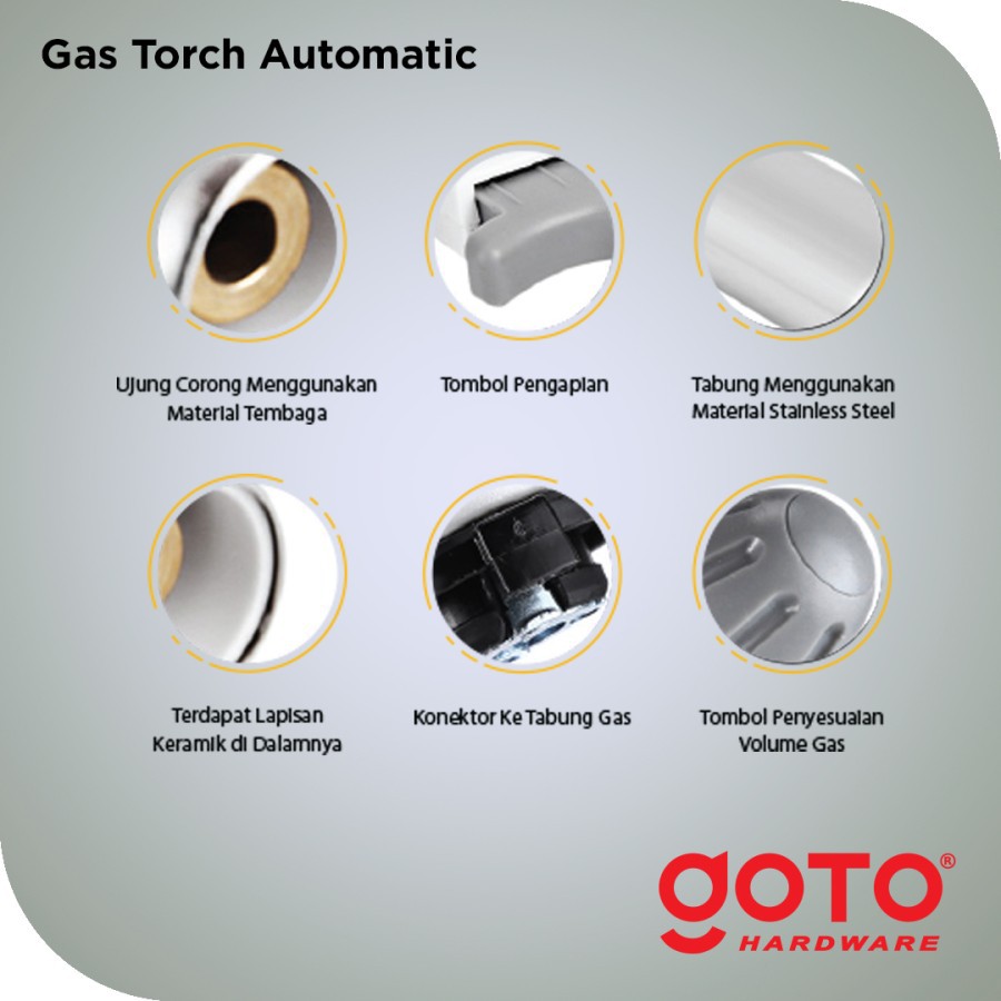 Manual Gas Torch Pematik Api Alat Pembakar Makanan Industri Las