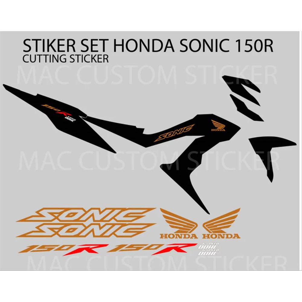 STIKER 1 SET LOGO HONDA SONIC GOLD MATE Shopee Indonesia