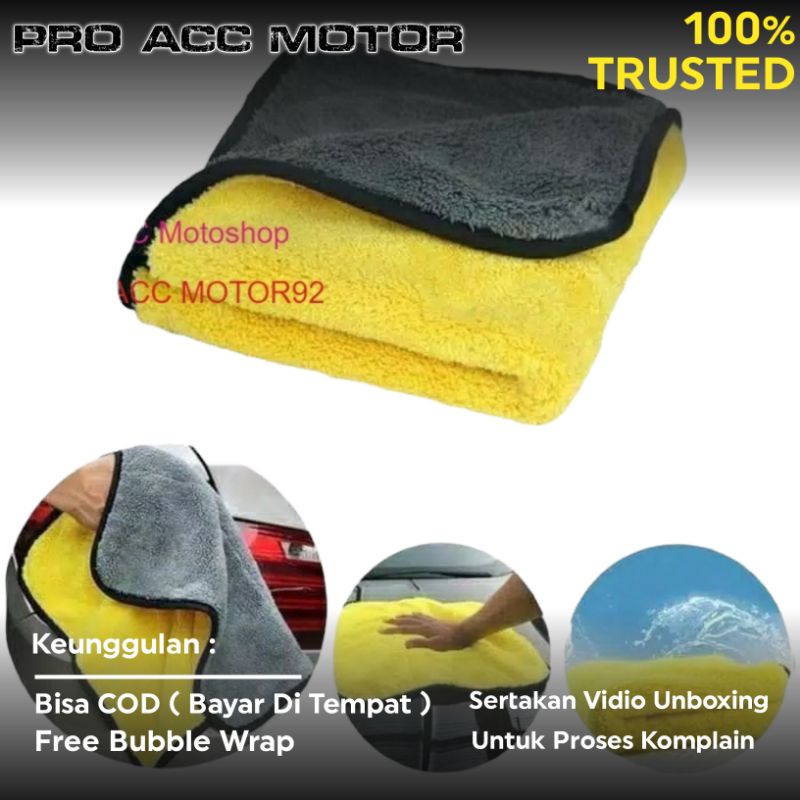 kain lap microfiber mobil dan motor super halus di dua sisi eksklusif multiguna