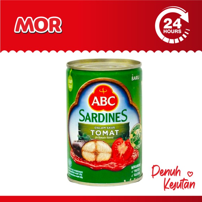 

5ds45ss Abc Sardines Tomat 425 Gr Sarden Tomat (1 Kaleng) Xa20X1
