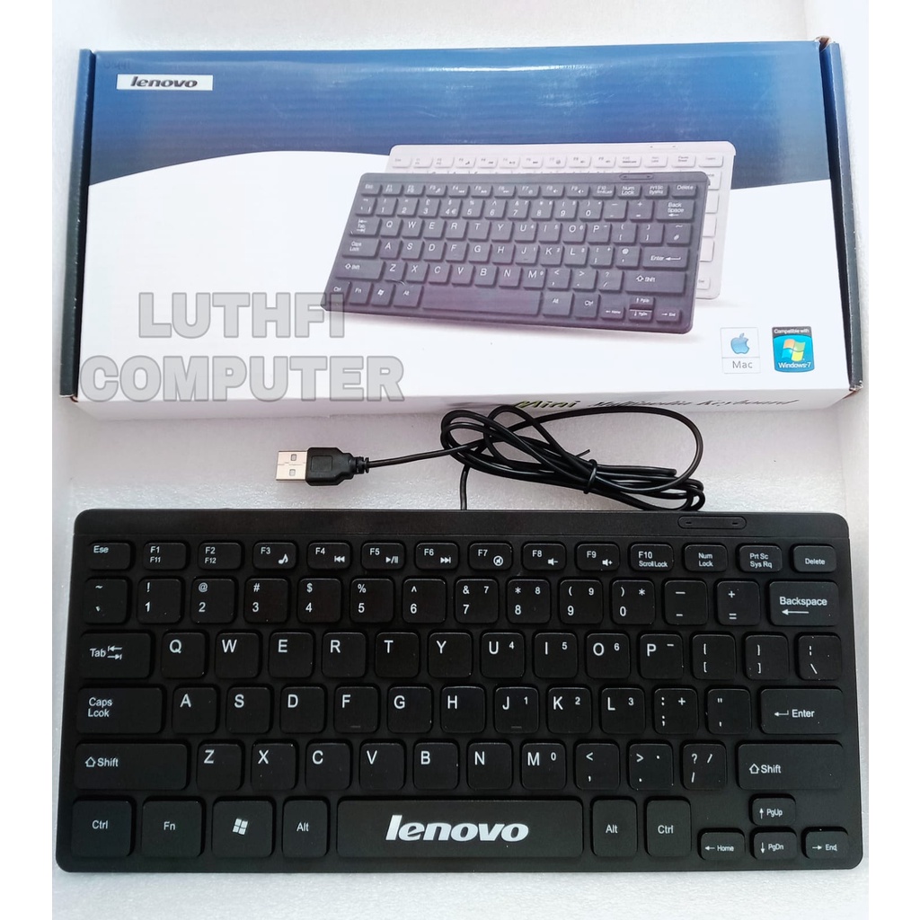 Keyboard Mini Lenovo Keyboard Usb Mini Branded keybaord laptop dan pc -01441