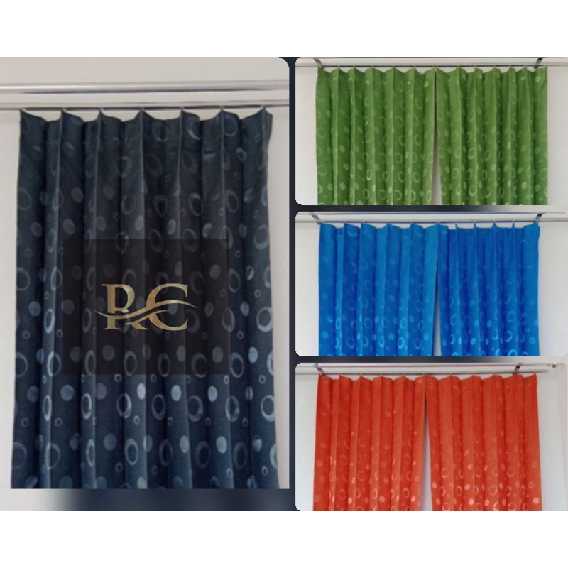 Gorden jendela gorden pintu model plisket kawat S motif polkadot Gorden jendela dan pintu murah peng