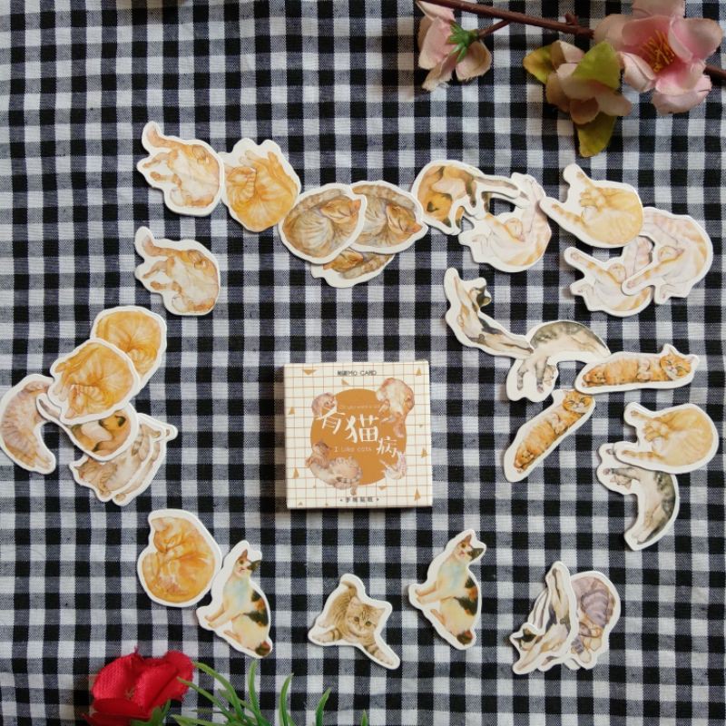 

45PCS STIKER BOX DECO KAWAII - CAT LOVER