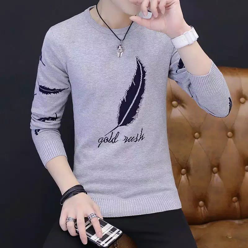 baju thamrus | sweater cowok polos jumbo keren terbaru kekinian baju lengan panjang pria XL XXL