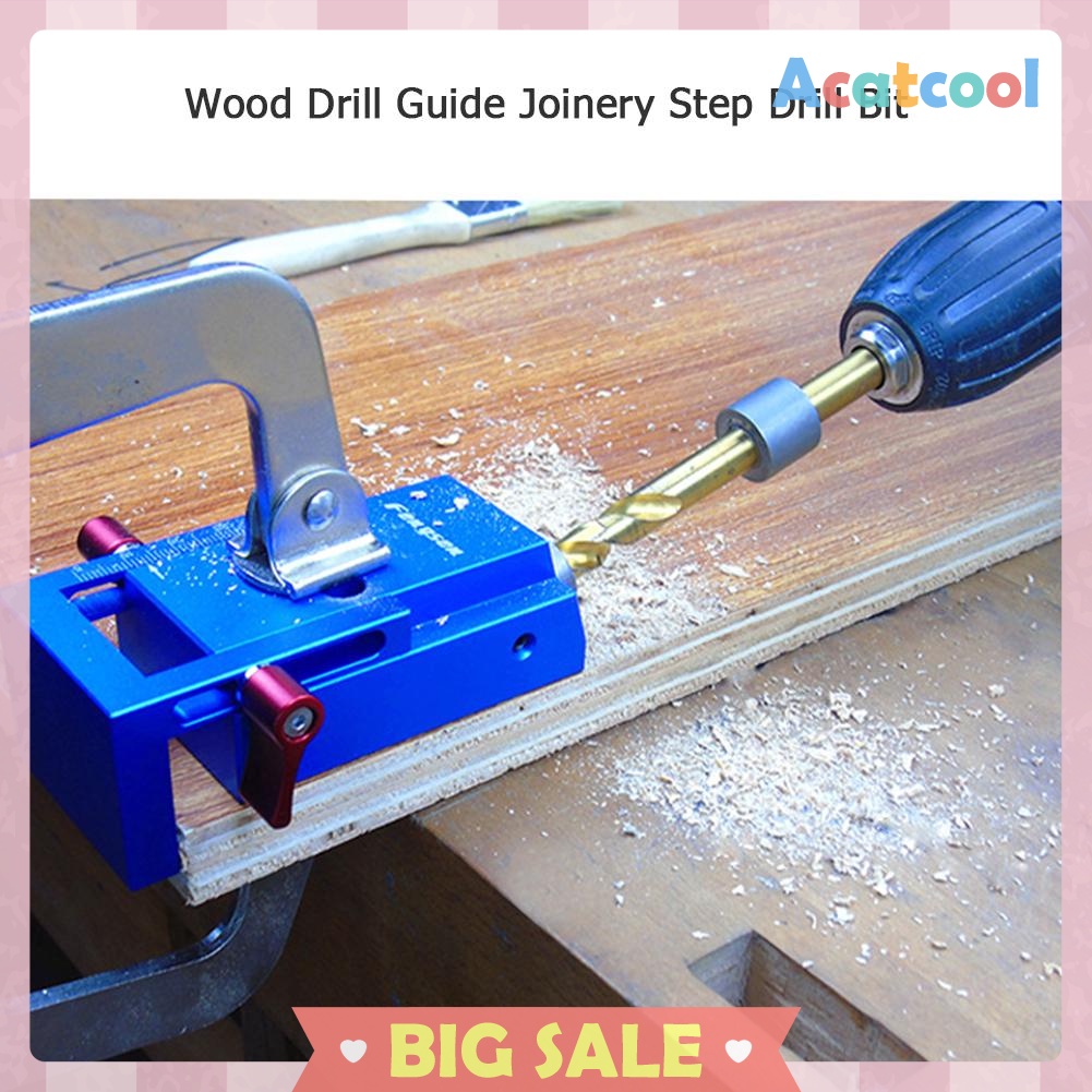 Woodworking Oblique Hole Wood Drill Guide Joinery Step Drill Bit