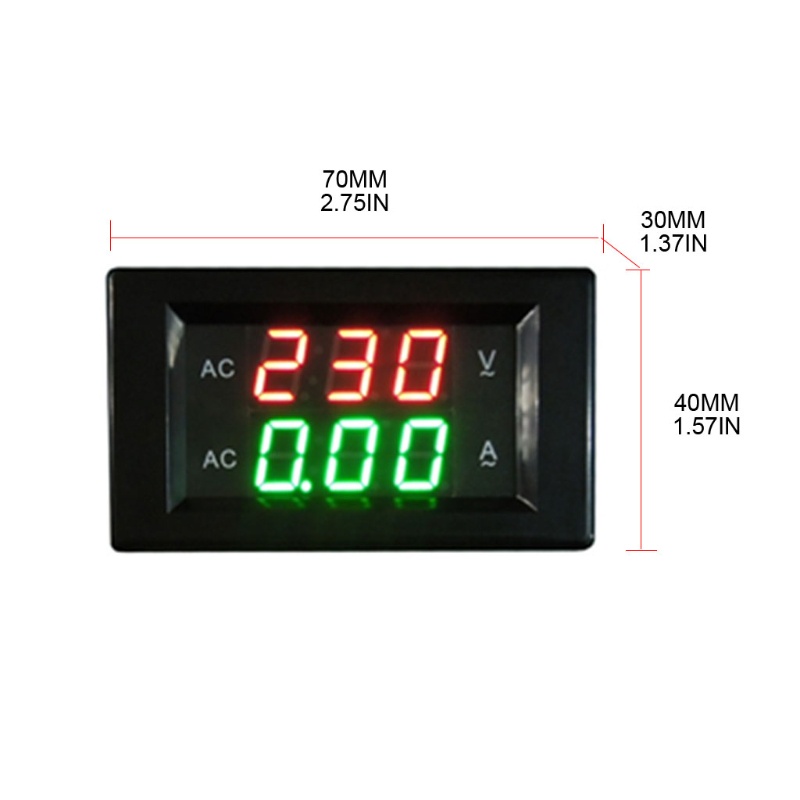 Btsg 500V/50A LCD Monitor Gauge Voltmeter Ammeter Detektor Kapasitas Daya