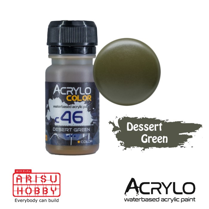 

ACRYLO COLOR DESERT GREEN C46 Acrylic Paint Color Cat Gundam