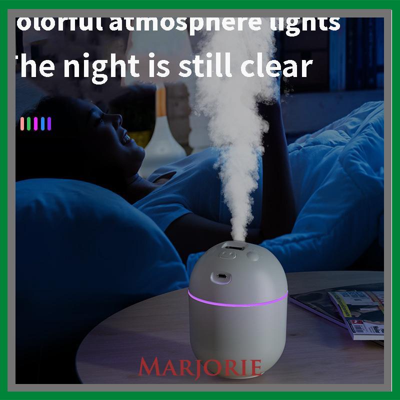 Air Humidifier Mini Portabel USB Aroma Minyak Esensial Diffuser Mobil Aromaterapi Minyak Humidifier Ultrasonic Cool Mist Fogger Mist Maker 220 Ml (Putih)-MJD