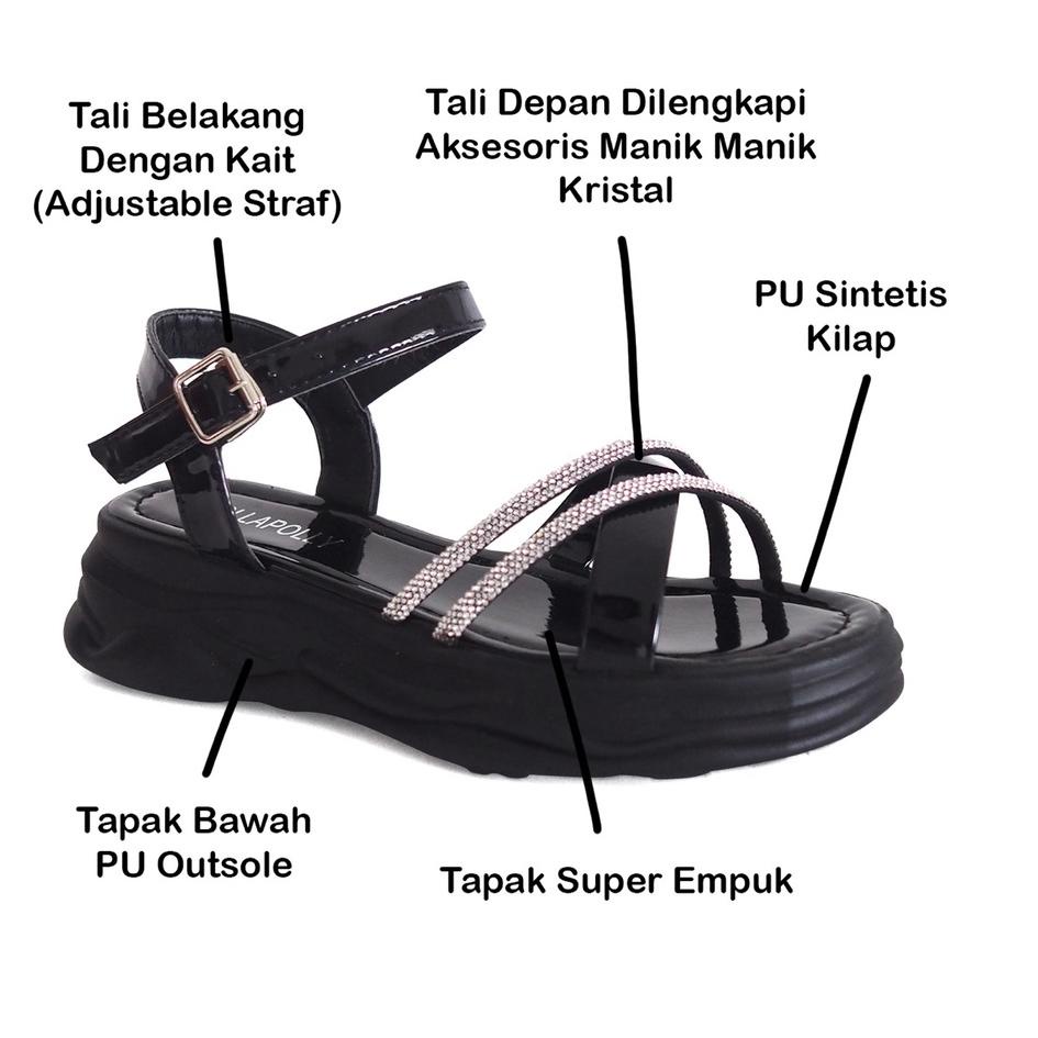 Bagus Banget.. Polla Polly - YUQI - Sandal Import - Sandal Wanita Model Korea