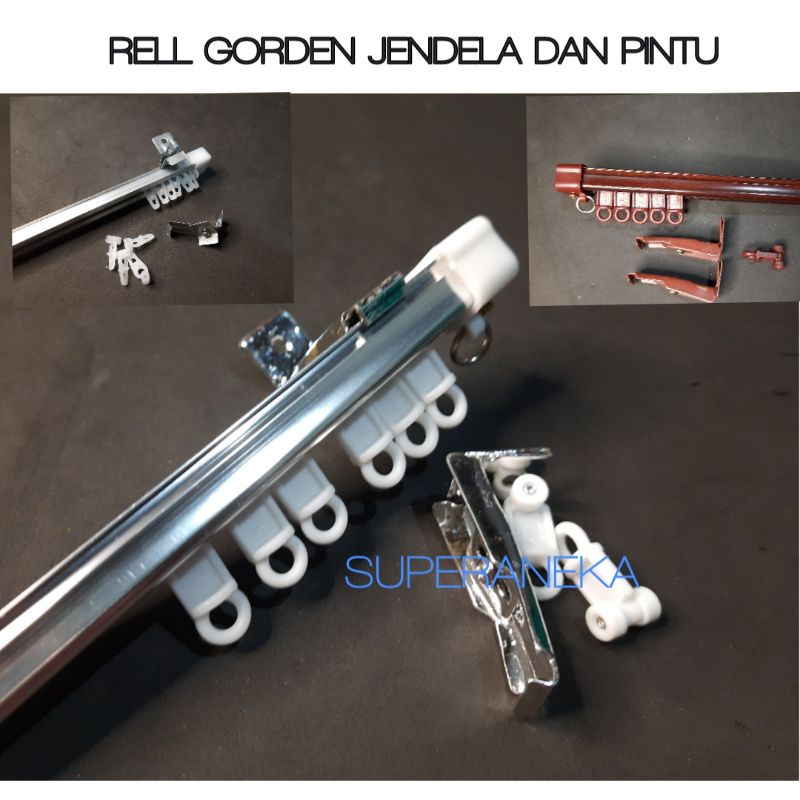 ♡Superaneka♡ Batang Gorden Kotak fulset / Tiang Gorden Kotak / Penyangga Gorden Model Kotak