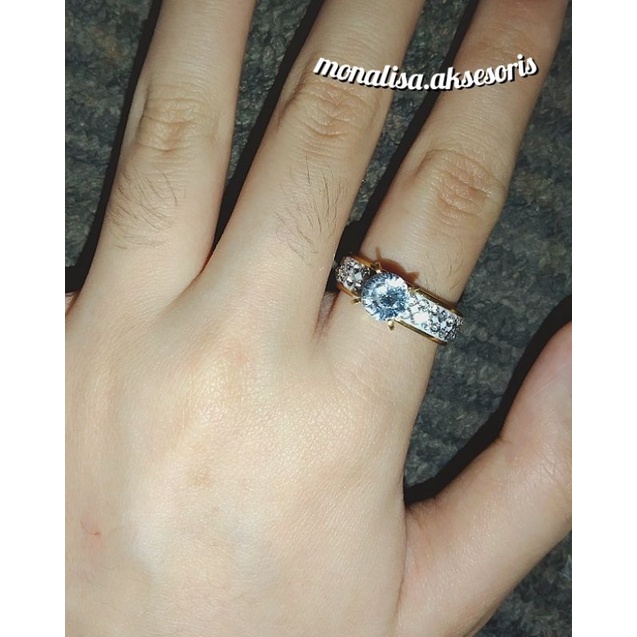 Cincin Permata Berlian Titanium untuk Wanita Fashion