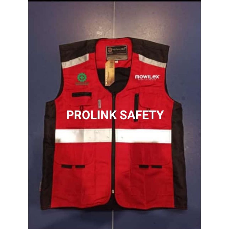 ROMPI SAFETY BAHAN FULL TASLAN MERAH HITAM