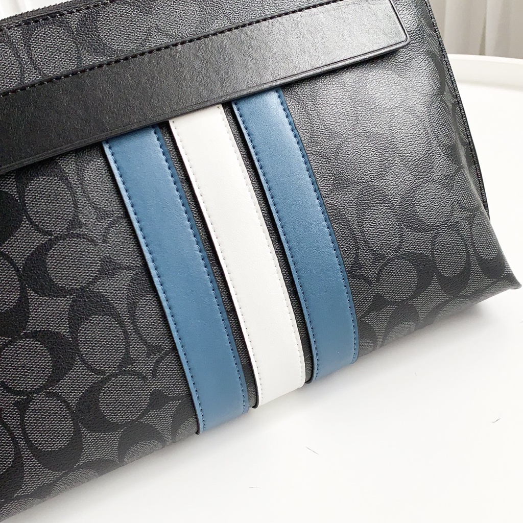 [Instant/Same Day] 38588  coach cowhide with PVC material men and women clutch wrist bag  snb