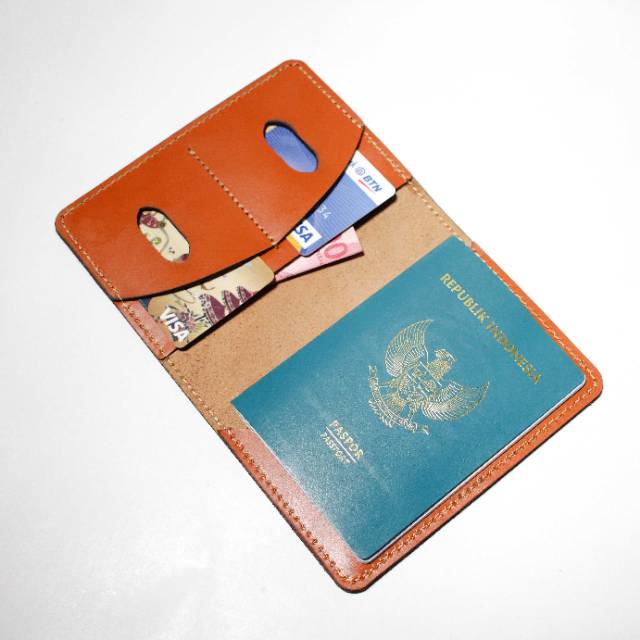 Dompet passport kulit cover passport free custom nama