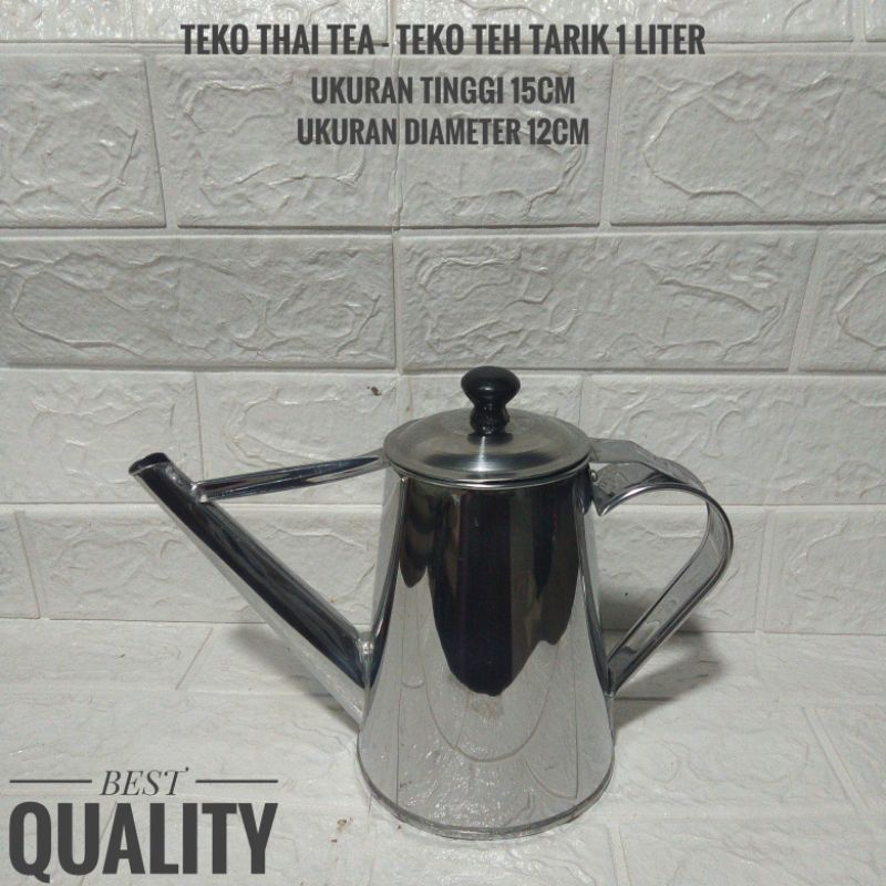 Teko Thai tea 1 liter / Teko teh tarik / Teko mini / Teko Dumdum bonus 1pcs Saringan kain