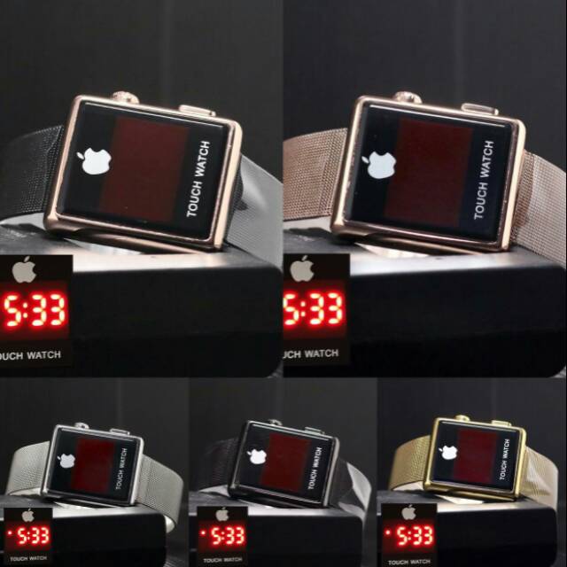 Jam tangan iPhone LED touch screen segi new rantai pasir