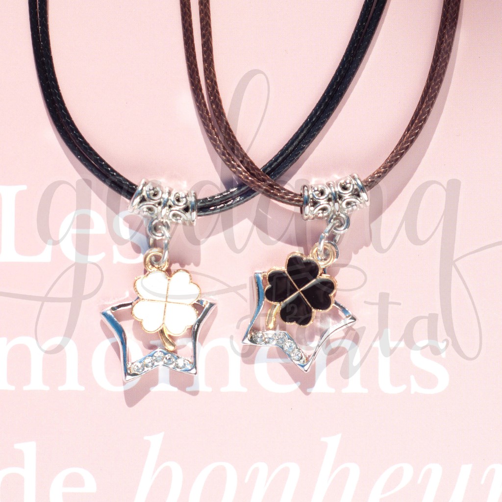 Kalung BFF Star and Clover Vintage Kalung Couple SET ISI 2 GG 204309