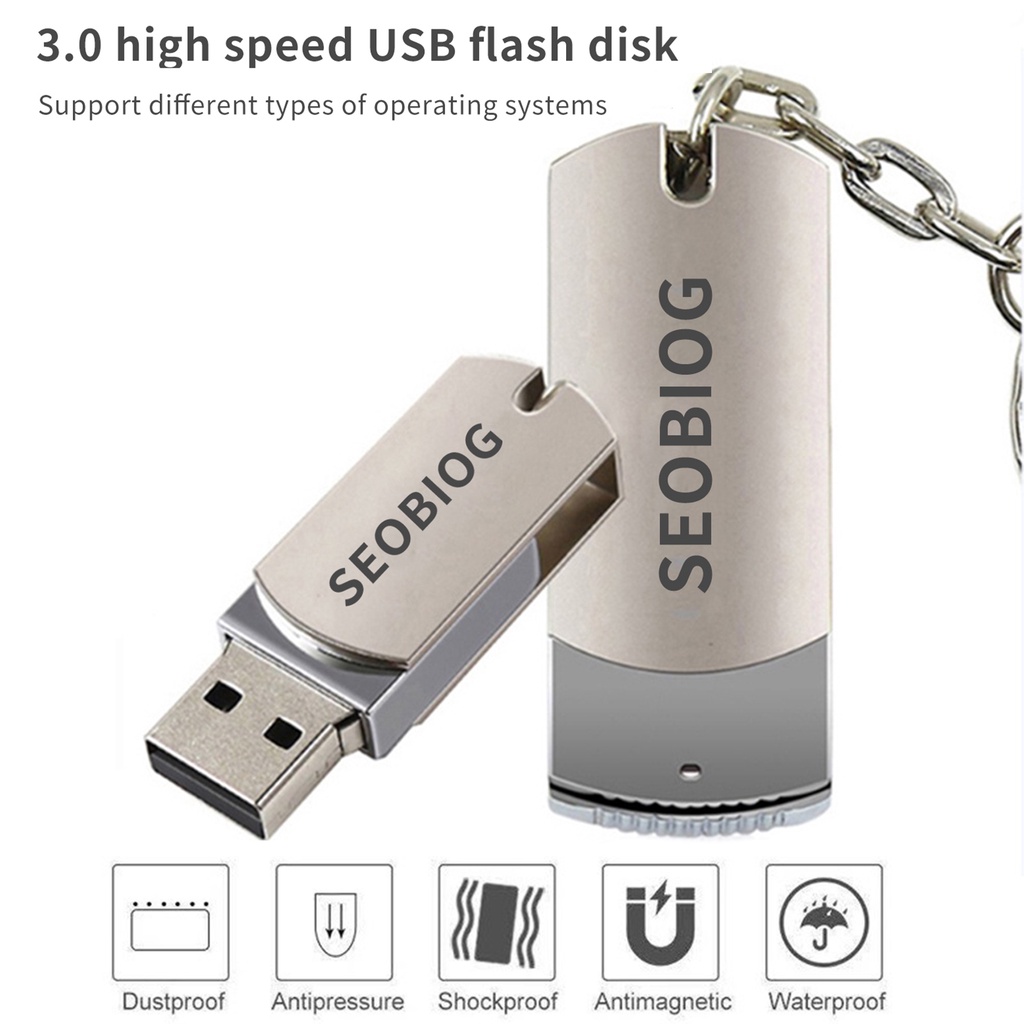 (Huluboy) Seobiog Flashdisk Usb 1T 2T Bahan Logam Tahan Panas