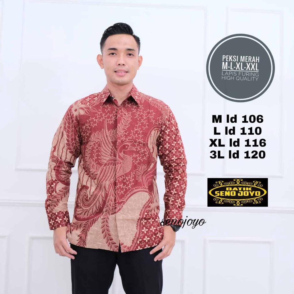 Kemeja batik pria terbaru KENCONO MERAH / batik pria lengan panjang terbaru 2022 warna merah / kemeja batik warna merah lapis furing / baju batik panjang warna merah / kemeja batik pesta terbaru warna merah / batik kasual cowok warna merah