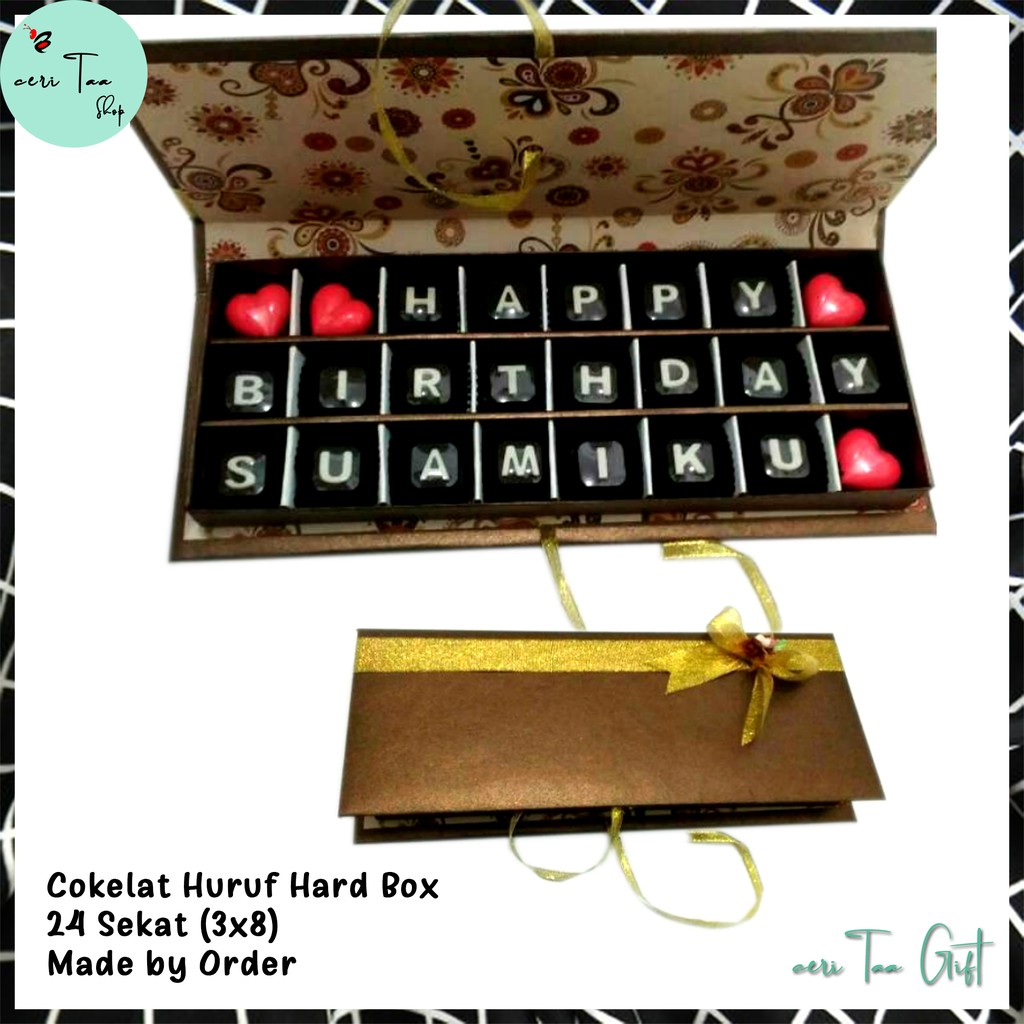 

Cokelat 24 Sekat 3x8 Hard Box | Cokelat Souvenir | Cokelat Huruf | Cokelat Angka | Cokelat Bingkisan