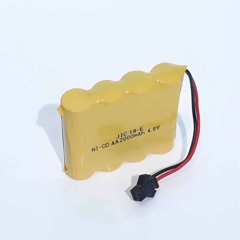 Baterai Mobil RC Ni-CD 4x AA Soket Hitam 4.8V - 2000mAh