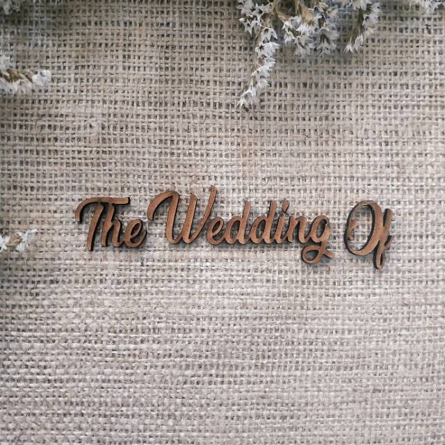 Ukiran Kayu The Wedding Of Laser Cutting MDF 3mm Bahan Mahar