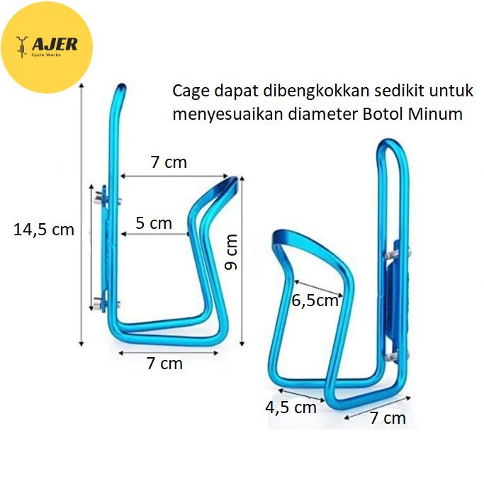 Holder tempat botol minum sepeda Aluminium alloy bottle cage BONUS BAUT