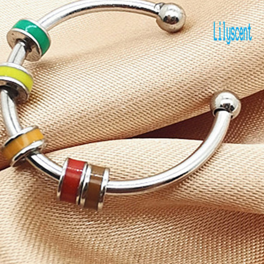 Lily Cincin Stainless Steel Model Terbuka Adjustable Untuk Unisex Dewasapriawanita