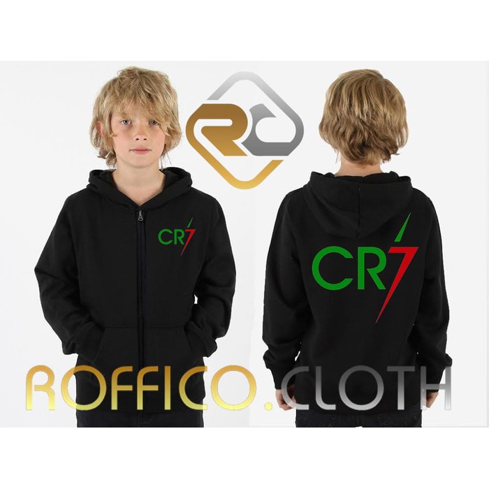Jaket Sweater Hoodie Zipper Anak CR7 Cristiano Ronaldo Unisex - Roffico
