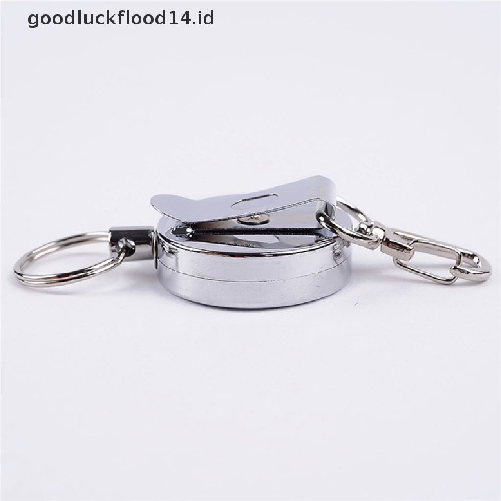 [OOID] Anti Lost Resilience Steel Wire Elastic Key Chain Recoil Sporty Alarm Key Rings  ID