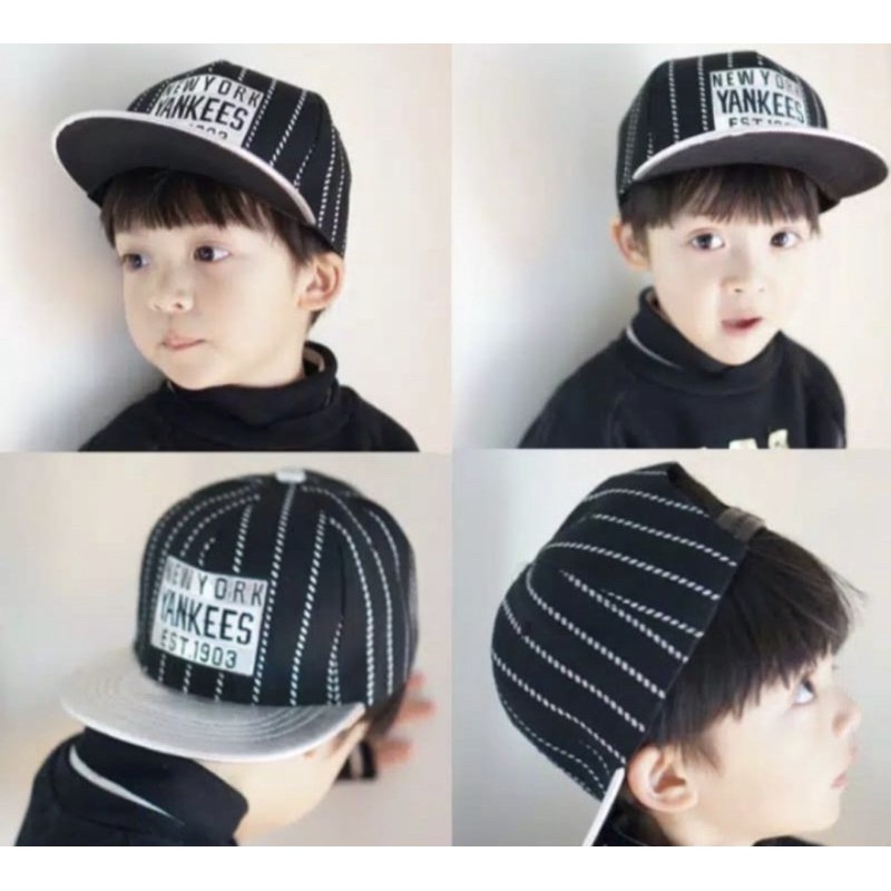 Topi Anak Laki Laki Snapback Hip Hop Model New York Yankees-1