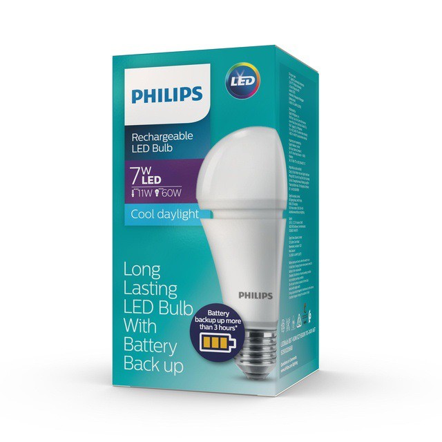 Philips LED Emergency 7.5W 7,5W Putih Lampu Cas Emergensi Darurat Bulb Emergency Ganti 7 W Watt