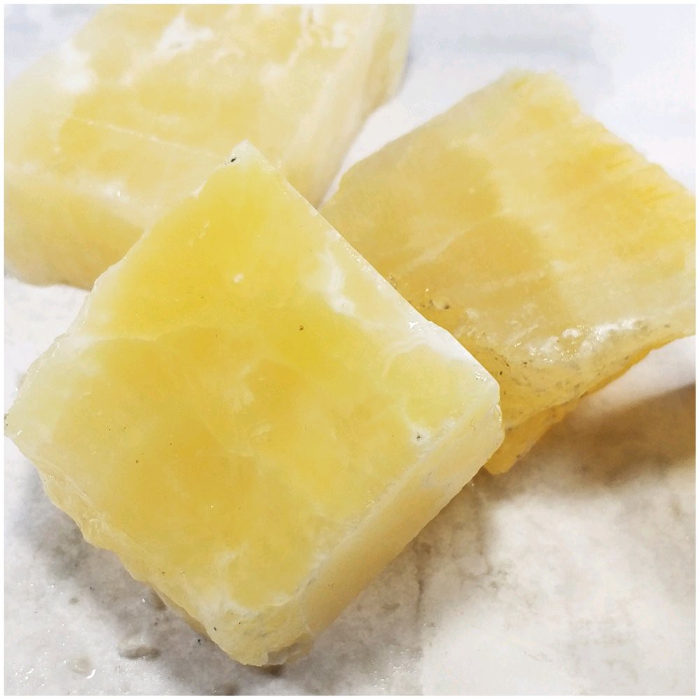 NATURAL BAHAN BATU AKIK YELLOW CALCITE - NATURAL MANIH GAJAH