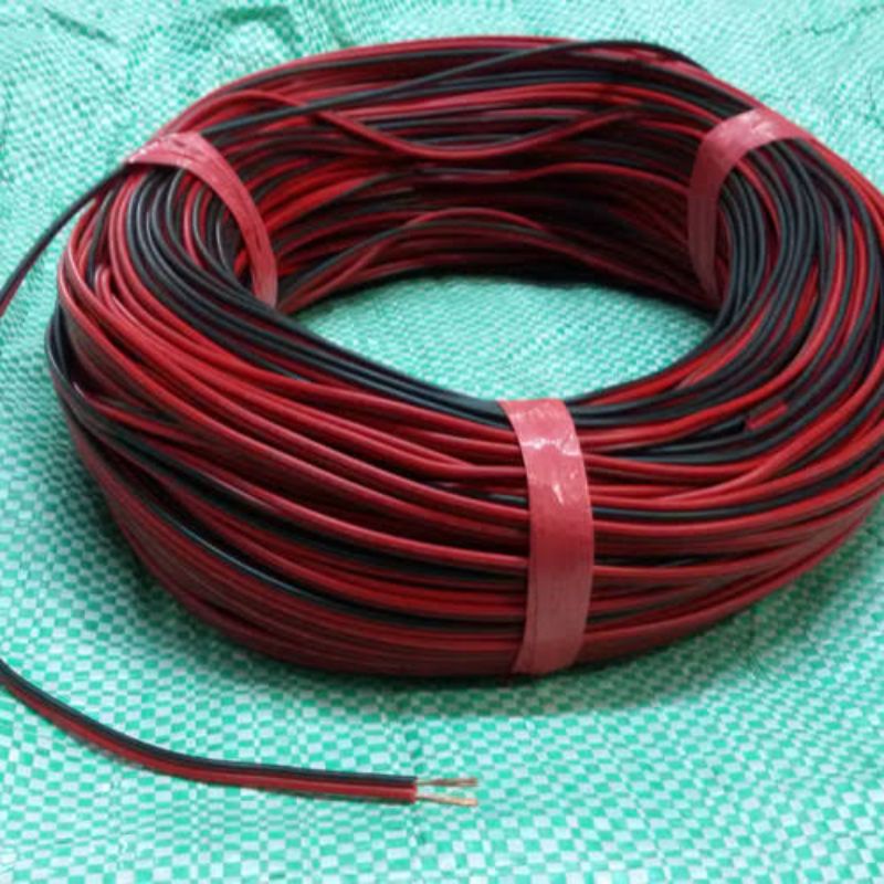 kabel serabut hitam merah 2x12 sangat cocok untuk audio/lampu led