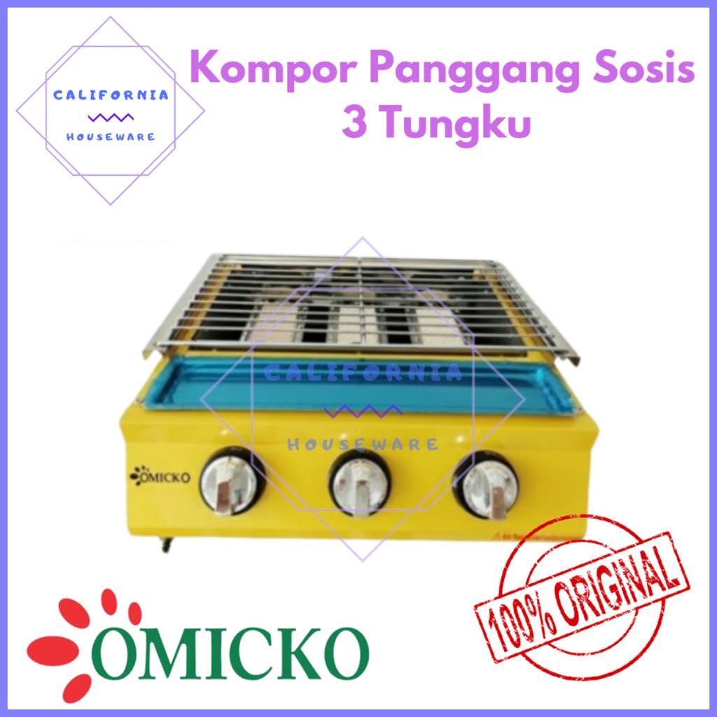 Kompor Panggangan Sosis 3 Tungku OMICKO / Kompor Sosis 3 Tungku / Kompor Panggang 3 Tungku