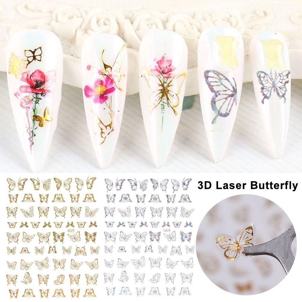 Suyo Stiker Kuku Emas Perak DIY Nail Art Transfer Foils Nail Art Dekorasi Perekat Hologram