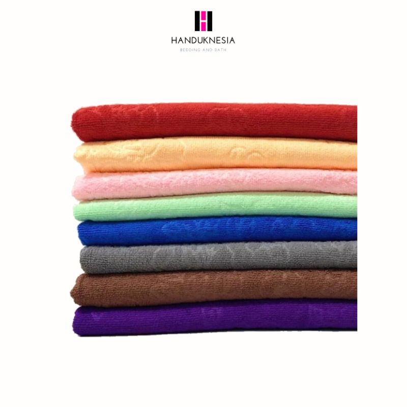 Handuk Polos Emboss Bunga - Handuk Dewasa Polos - Handuk Mandi Polos - Handuk Mandi Jumbo - Handuk P