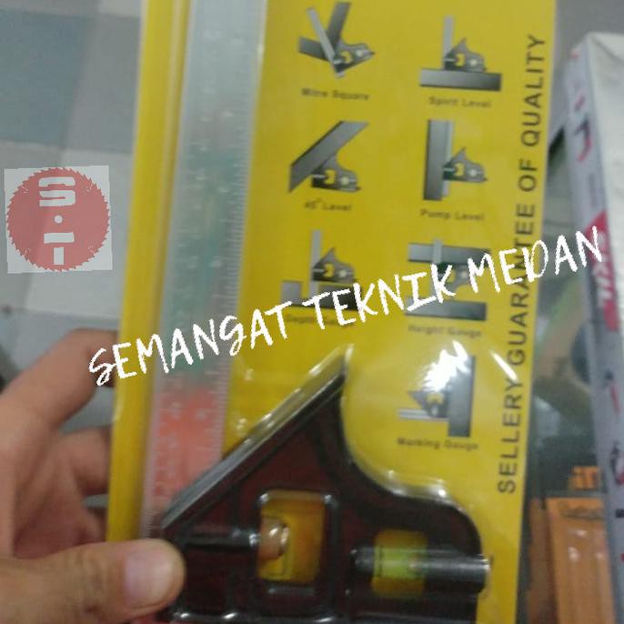 

Jual Penggaris Siku Tukang Combination Square 30Cm 12" Sellery Smtt1 Dijamin Ori