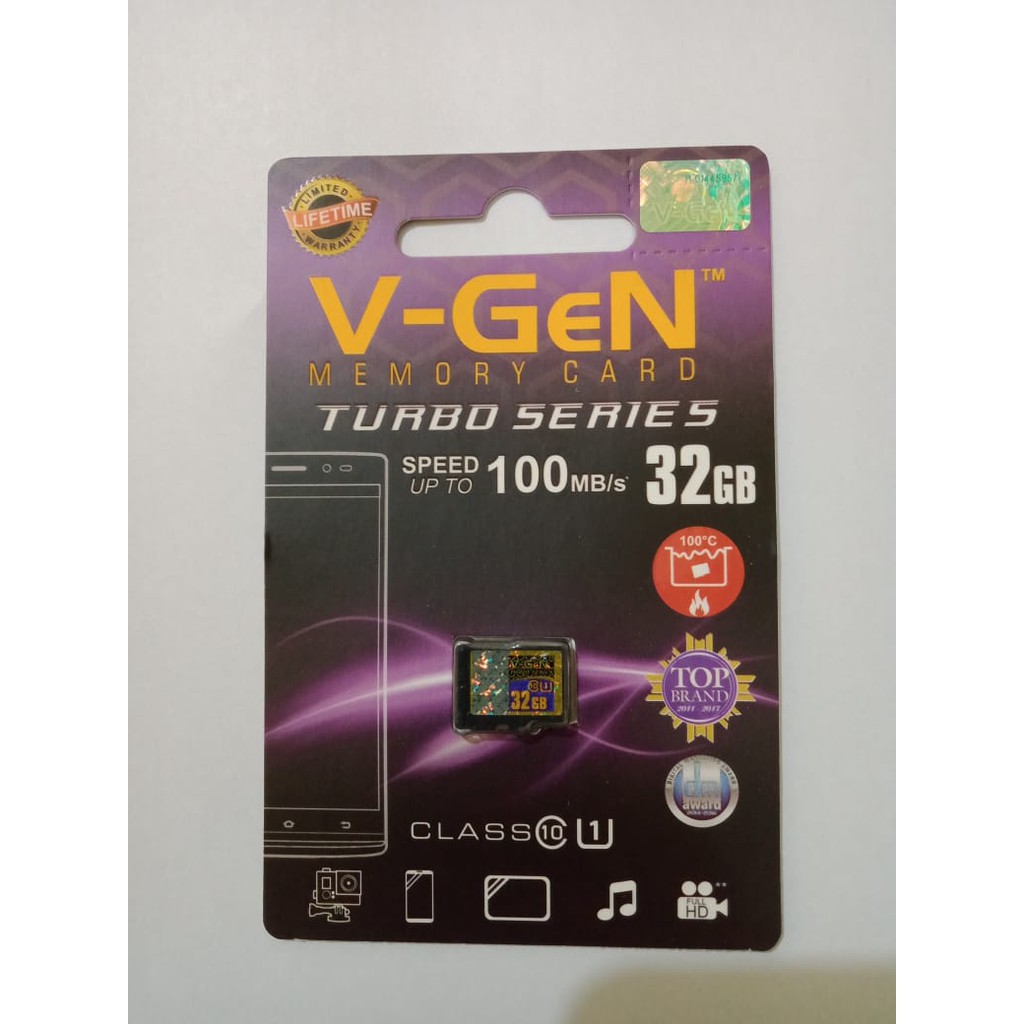 Micro SD 32 GB Turbo Series Class 10 100MB/s V-GeN (Non Adapter)